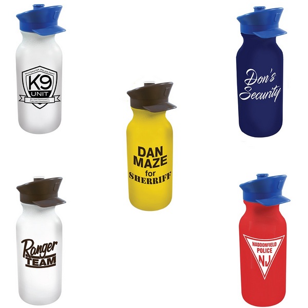 DA67900 20 OZ. Value Cycle Bottle With Police HAT Cap And Custom Impri